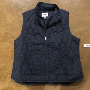Navy Quilted Vest (XL)